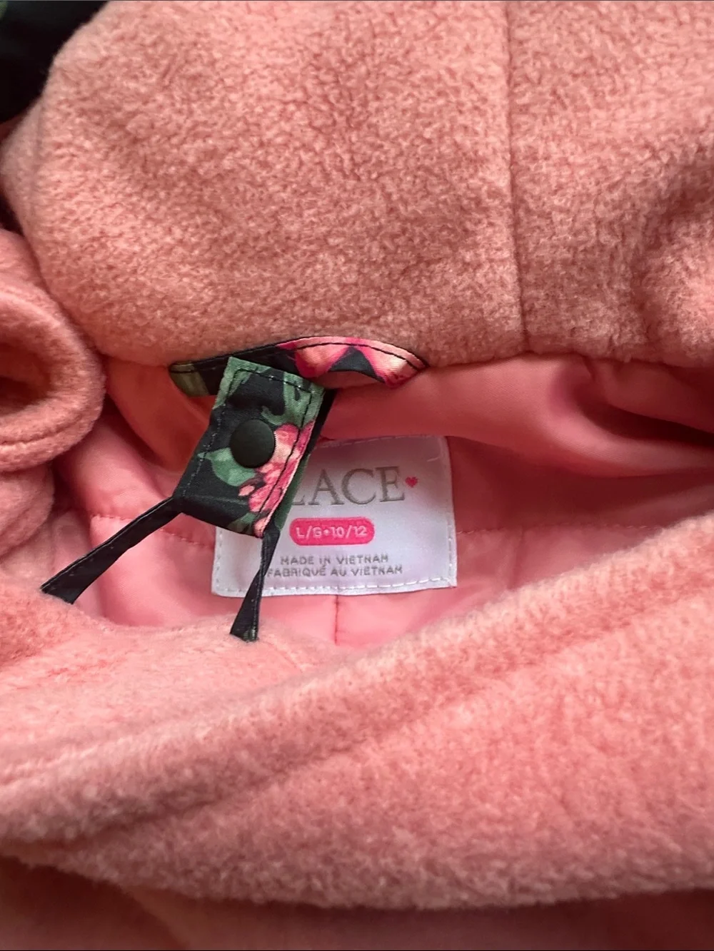 Ski jacket and pants set (black with pink flowers) - Children’s place